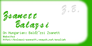 zsanett balazsi business card